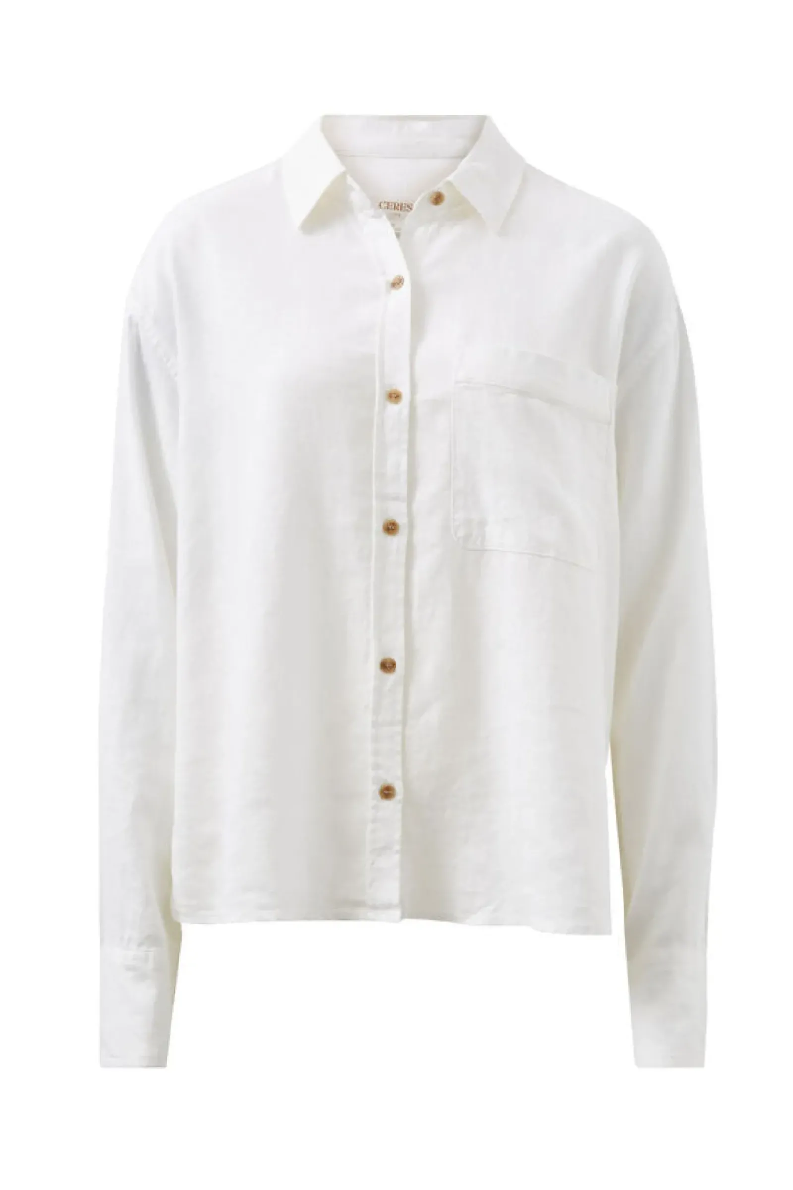 Women Ceres Life Relaxed Pocket Shirt- White