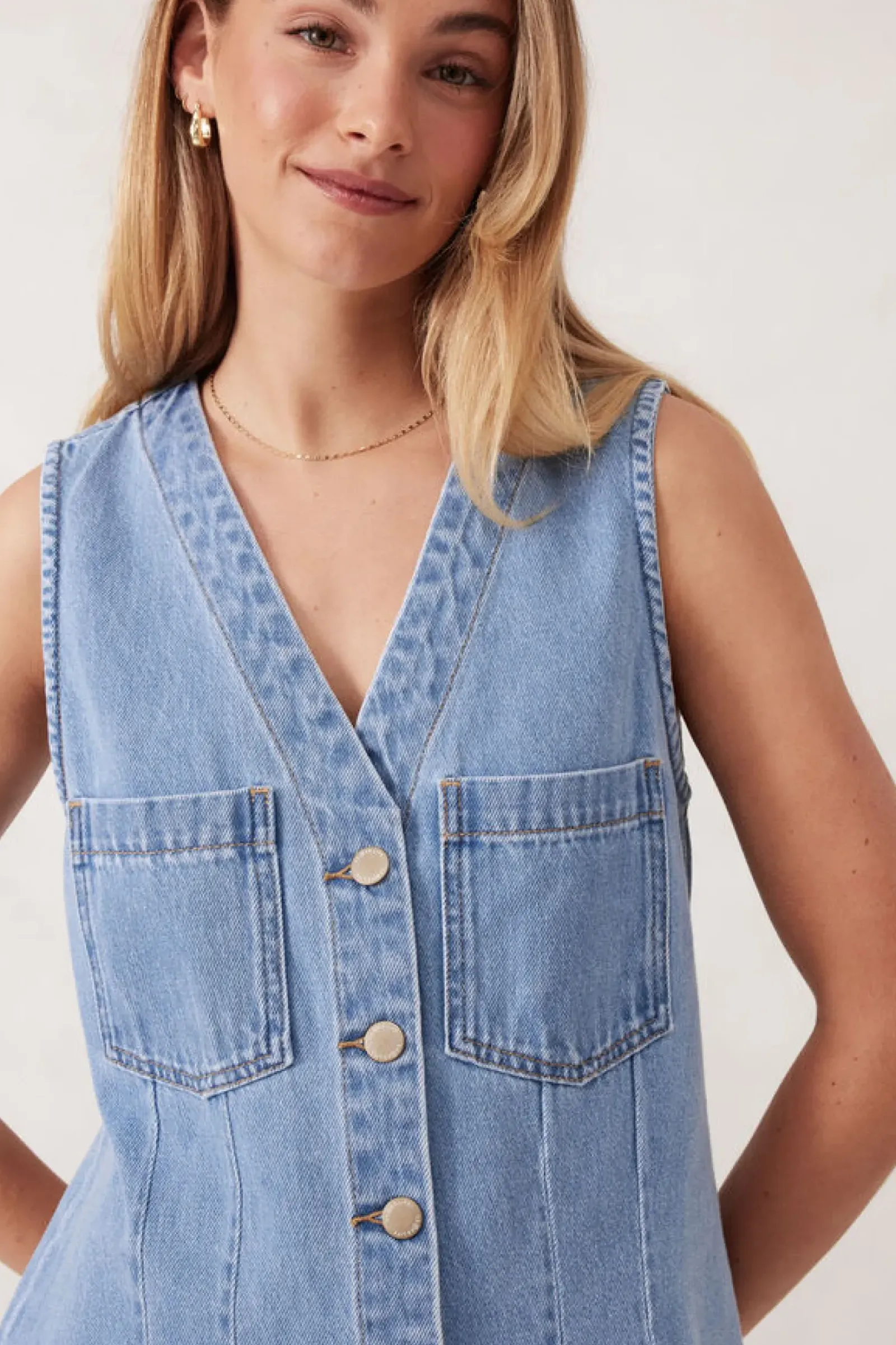 Women Ceres Life Seamed Mini Shift Dress - Vintage Blue