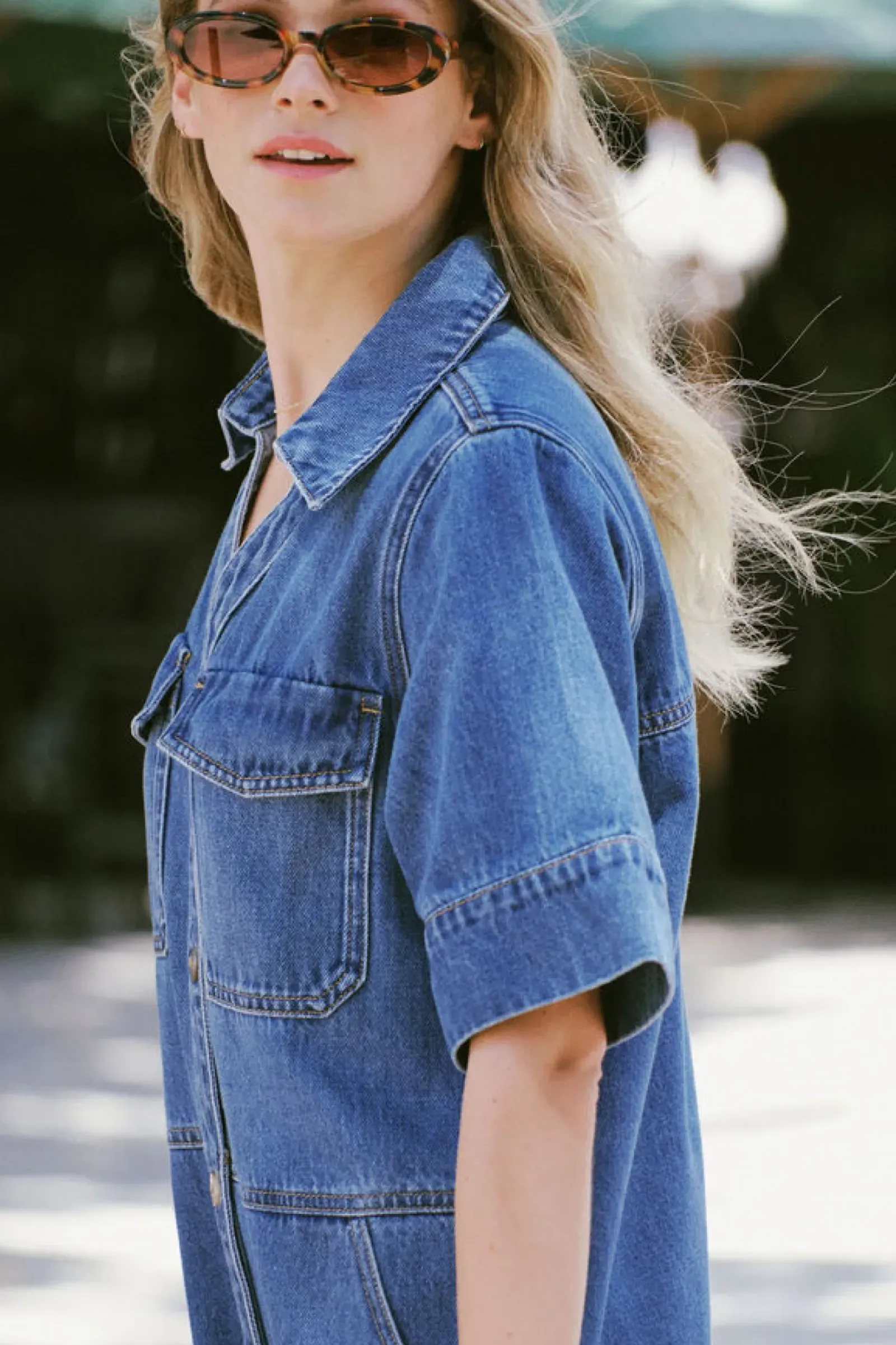 Women Ceres Life Side Pocket Boxy Dress - Fresh Indigo