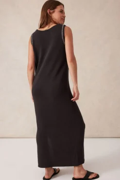 Women Ceres Life Sleeveless Boat Neck Knit Midi Dress - Phantom