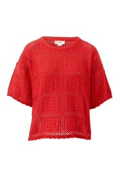 Women Ceres Life Square Knit Boxy Tee - Heritage Red