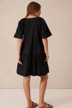 Women Ceres Life Tiered Poplin Mini Dress - Black