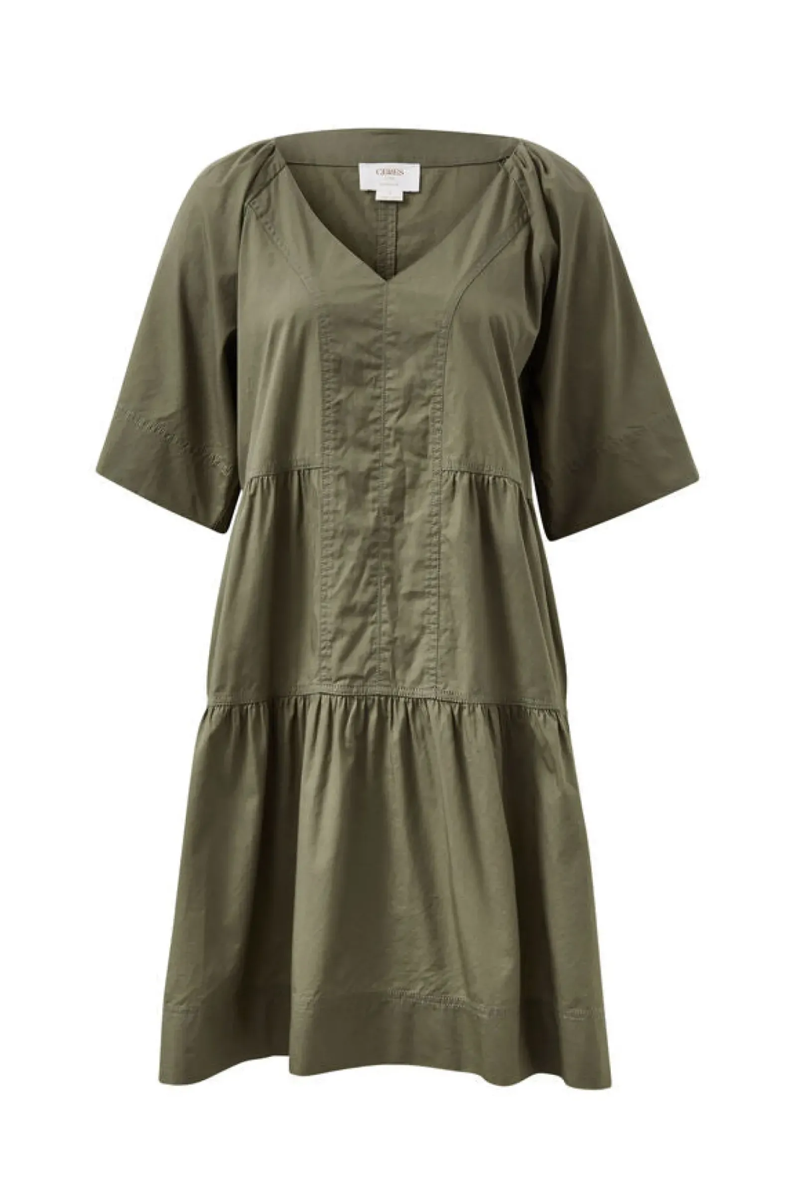 Women Ceres Life Tiered Poplin Mini Dress - Soft Olive