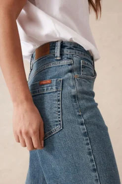 Women Ceres Life Wide Leg Crop Jean - Mid Indigo