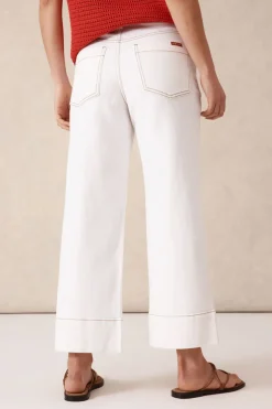 Women Ceres Life Wide Leg Crop Jean - Fresh Ecru