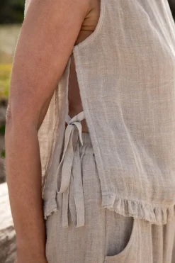 Women Eadie Lifestyle Eadie Nadia Linen Top - Natural