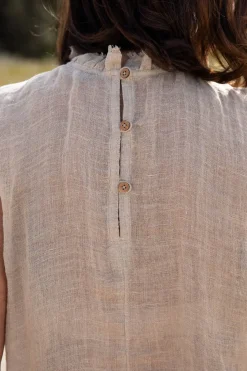 Women Eadie Lifestyle Eadie Nadia Linen Top - Natural