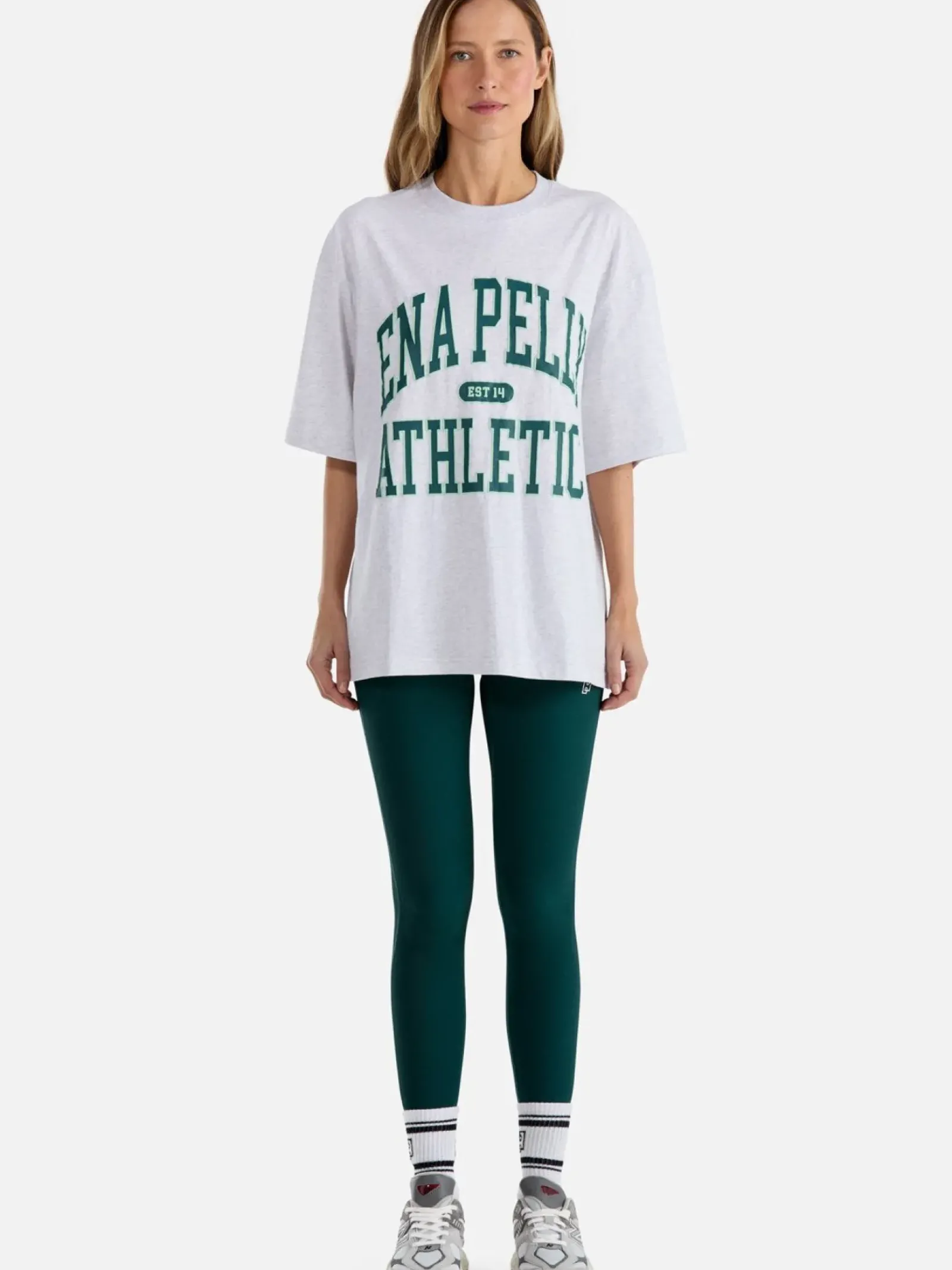 Women Ena Pelly Athletic Tee - White Marle