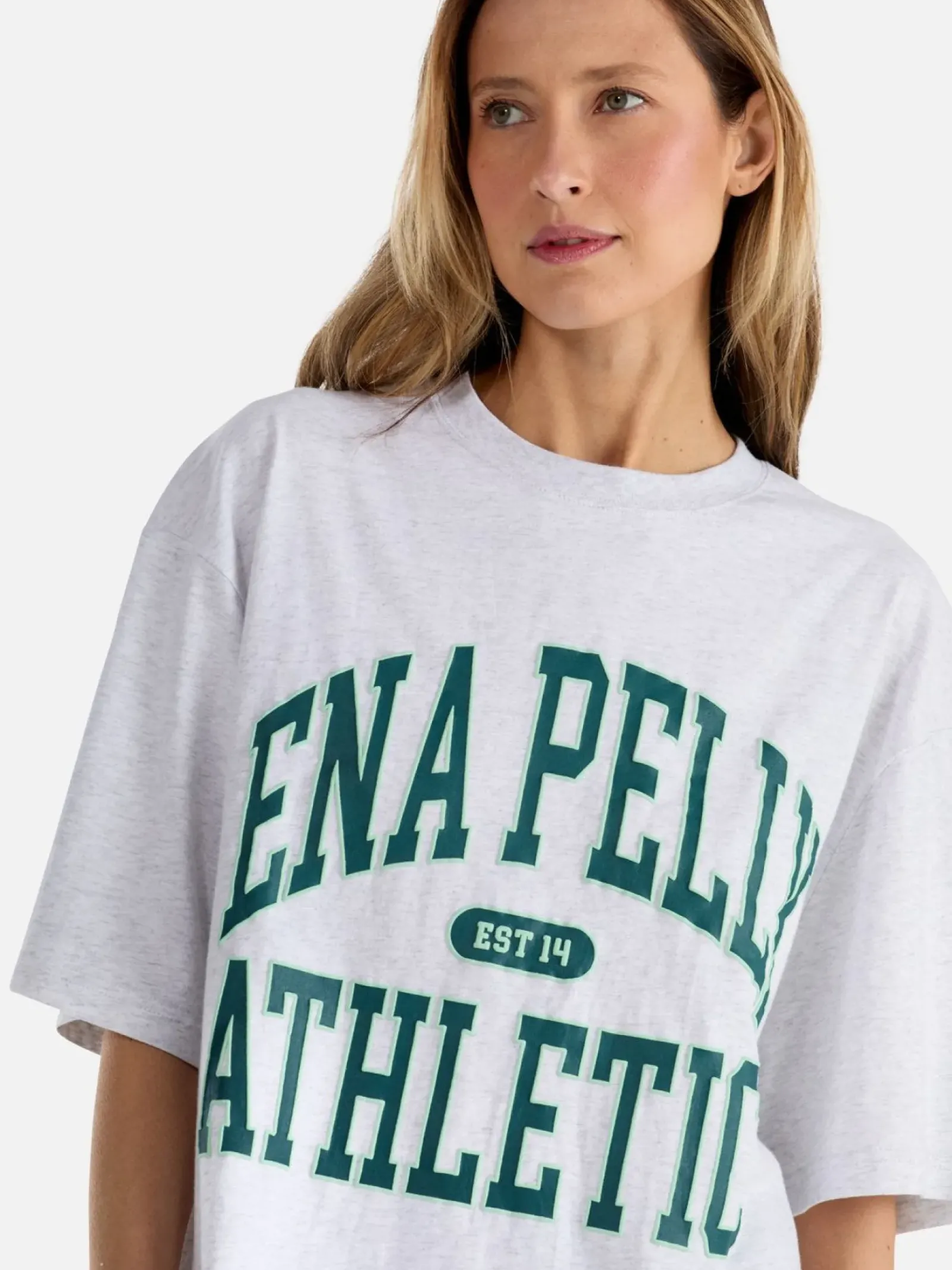 Women Ena Pelly Athletic Tee - White Marle