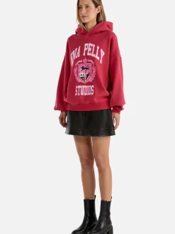 Women Ena Pelly Brooke Oversized Hoodie DIY Studios - Poppy Red