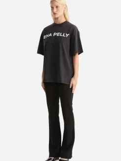 Women Ena Pelly Chloe Oversized Tee - Vintage Black