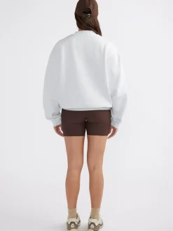 Women Ena Pelly Classic Collegiate Sweatshirt - White Marle