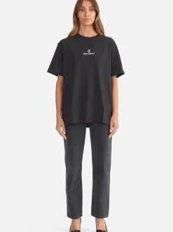 Women Ena Pelly Lexi Monogram Tee- Black