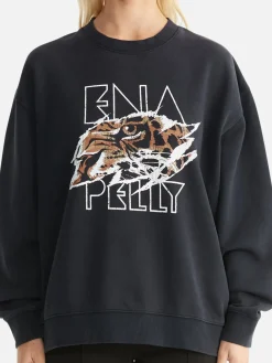 Women Ena Pelly Lilly Oversized Sweater Tigers Eye - Vintage Black
