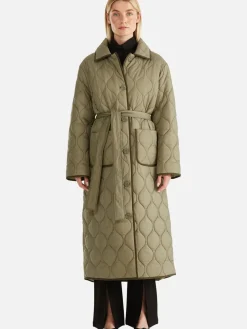 Women Ena Pelly Louise Quilted Puffer Jacket - Hunter Green