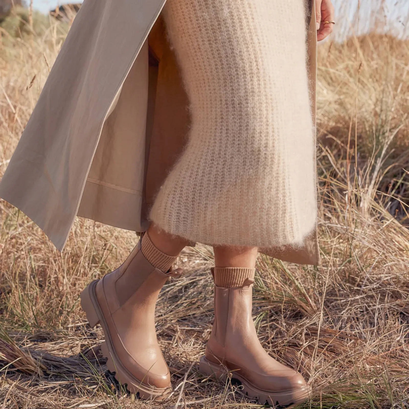 EOS Melbourne EOS Addi Leather Boot - Taupe