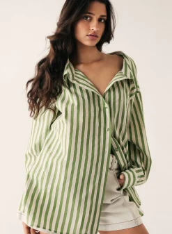 Women Esmaee Infinity Shirt - Fern Stripe