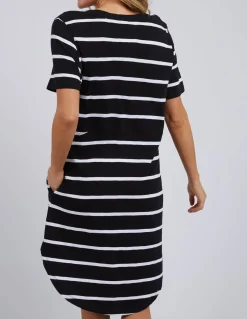 Women Foxwood Bay Stripe Dress- Black/White Stripe