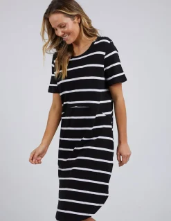 Women Foxwood Bay Stripe Dress- Black/White Stripe