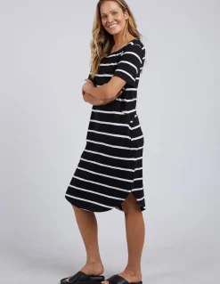 Women Foxwood Bay Stripe Dress- Black/White Stripe