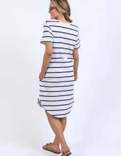 Women Foxwood Bay Stripe Dress - Navy