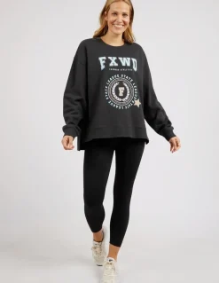 Women Foxwood Get There Crew - Washed Black