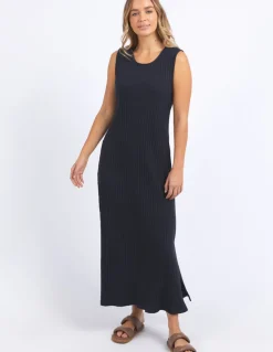 Women Foxwood Pippa Rib Dress Navy - Dark Sapphire
