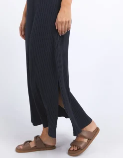 Women Foxwood Pippa Rib Dress Navy - Dark Sapphire