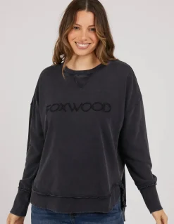 Women Foxwood Simplified Crew- Washed Navy