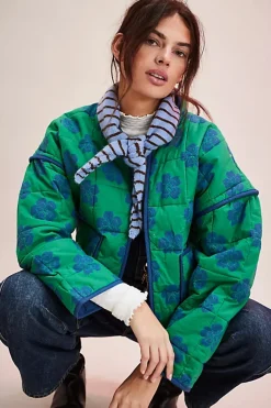 Women Free People Chloe Jacket - Grass Combo