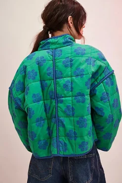 Women Free People Chloe Jacket - Grass Combo