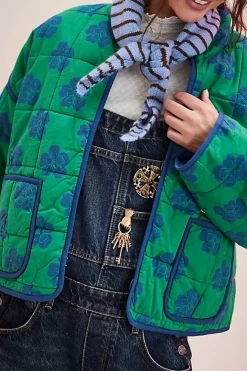 Women Free People Chloe Jacket - Grass Combo