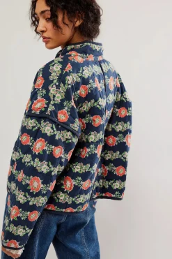 Women Free People Chloe Jacket- Dusk Combo