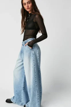 Women Free People Equinox Denim Trouser - Open Sky