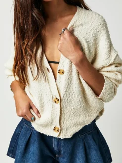 Women Free People Found My Friend Cardi- Cream