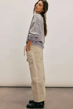 Women Free People Moxie Low Slung Pull On Barrel Jeans - Jetty