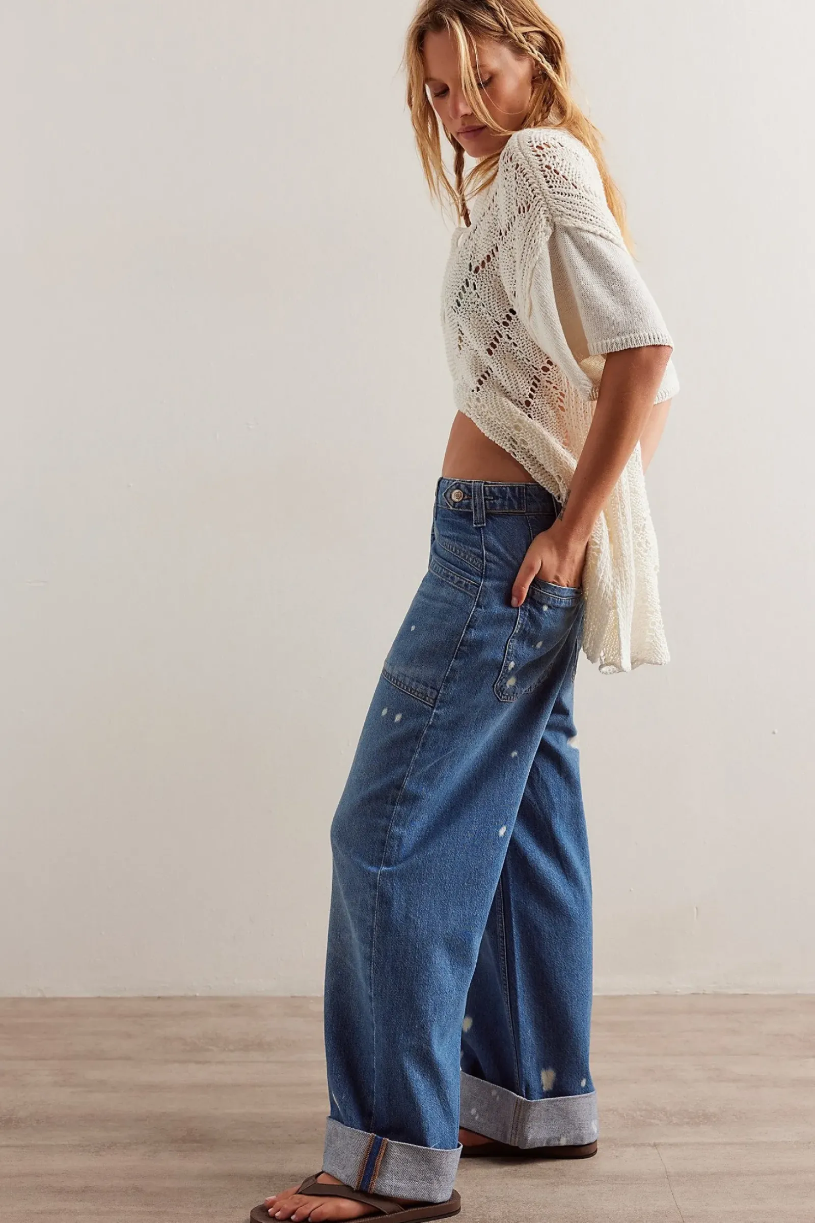 Women Free People Palmer Cuffed Jean