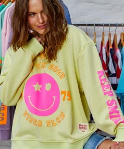 Women Hammill & Co Hammill & Co Happy Sweat - Lemon