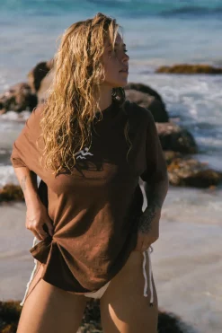 Women Hobo & Hatch Hobo & Hatch Coast Tee - Chocolate