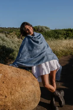 Women Hobo & Hatch Hobo & Hatch Poncho- Denim