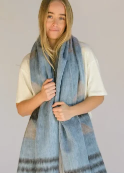 Women Hobo & Hatch Hobo & Hatch Scarf- Aztec Denim