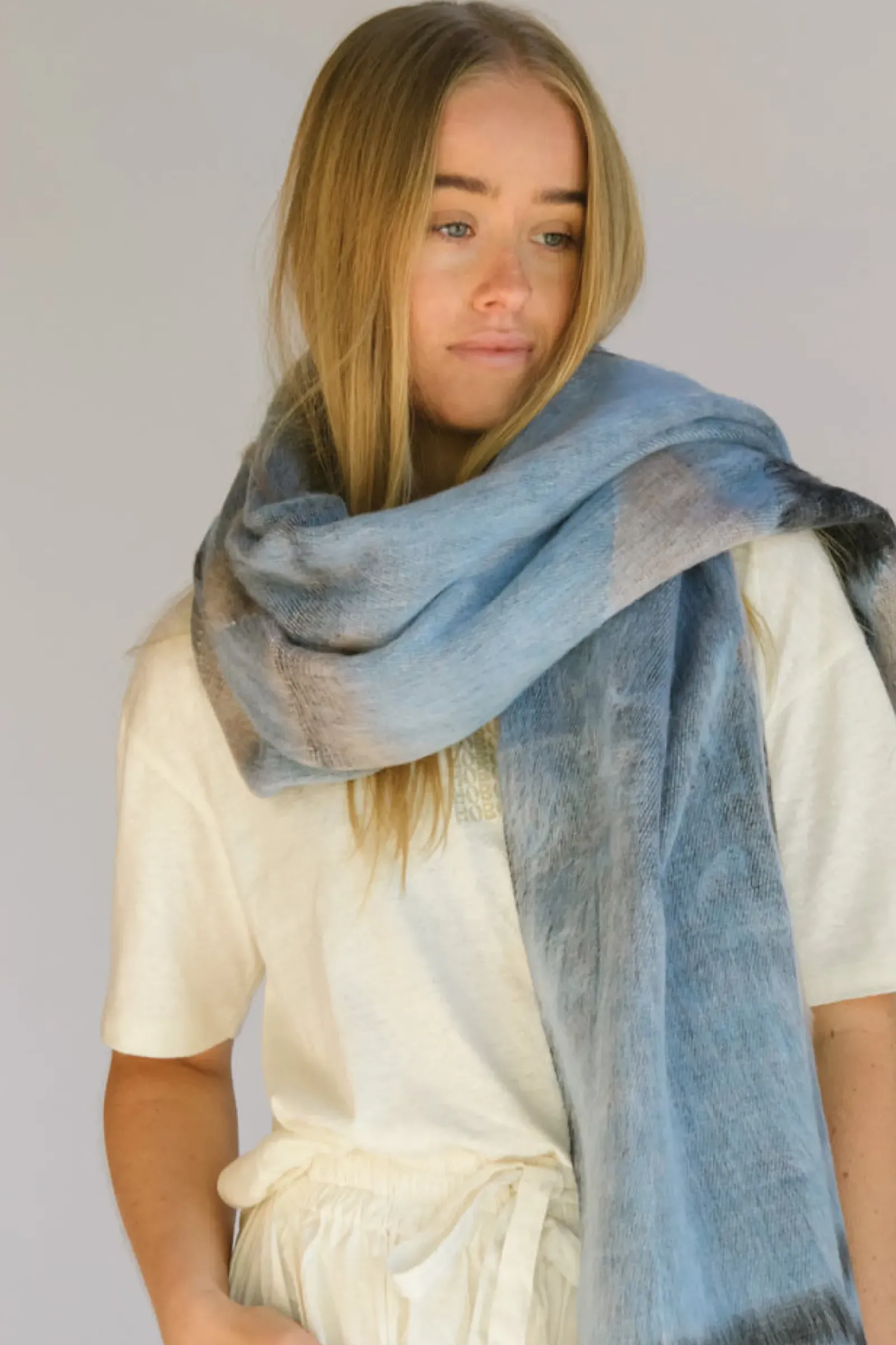 Women Hobo & Hatch Hobo & Hatch Scarf- Aztec Denim