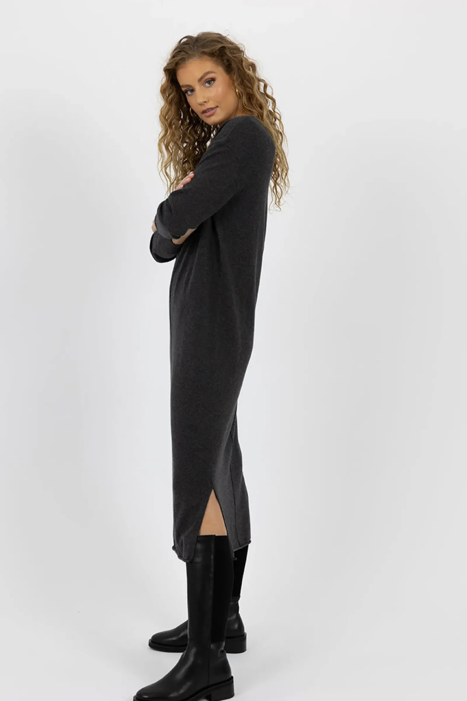 Women Humidity Elena Dress - Charcoal