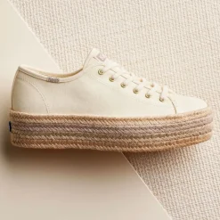 Keds Tripe Up Canvas Jute Foxing - Natural