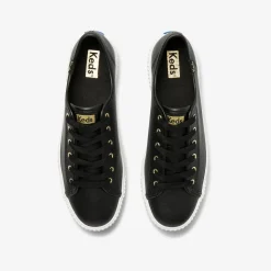 Keds Triple Kick Amp Leather- Black