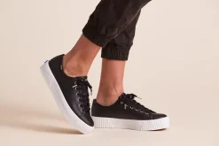 Keds Triple Kick Amp Leather- Black