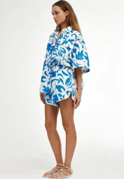 Women Kinney Juniper Shirt - Mosaic Blue