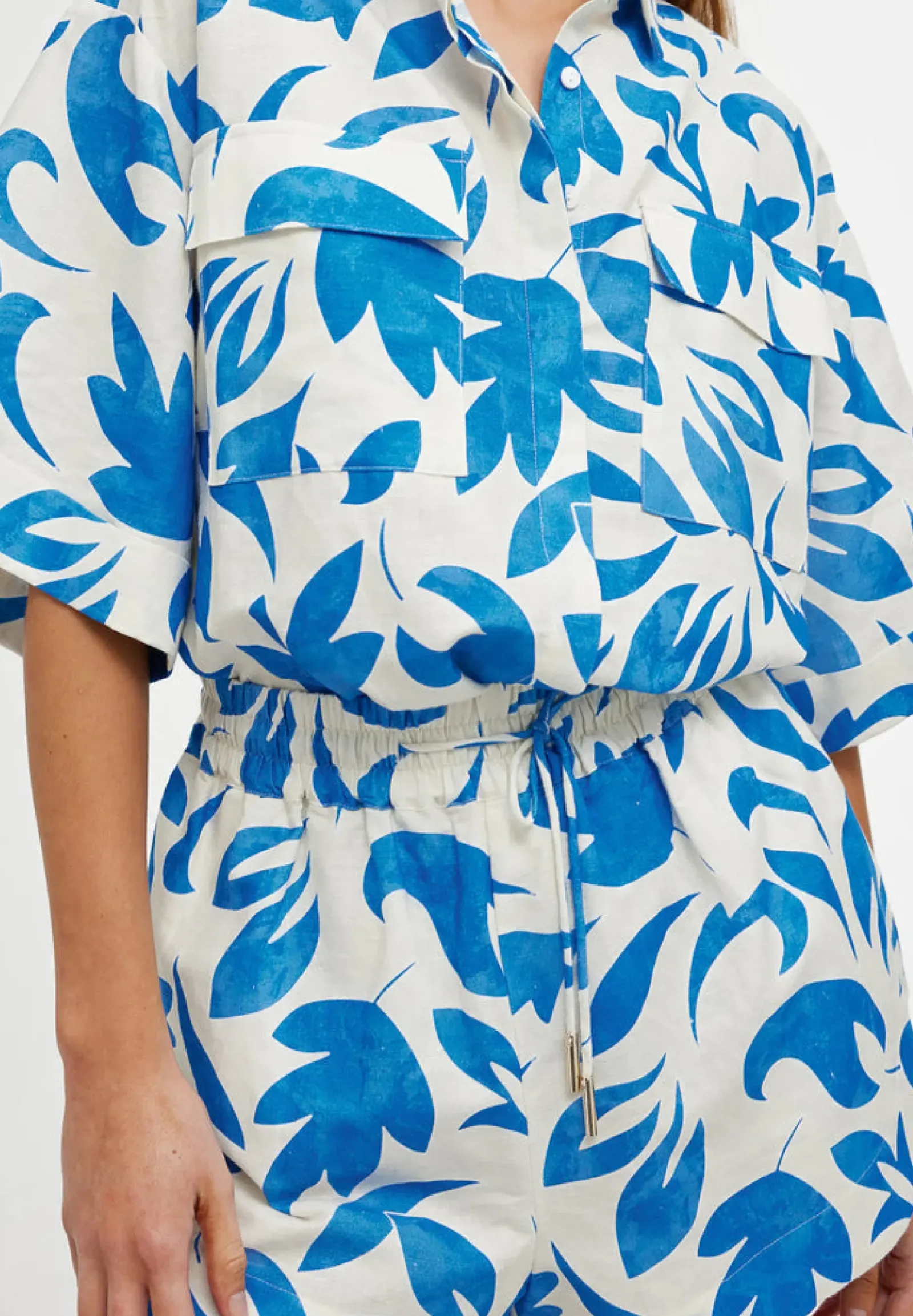 Women Kinney Juniper Shirt - Mosaic Blue