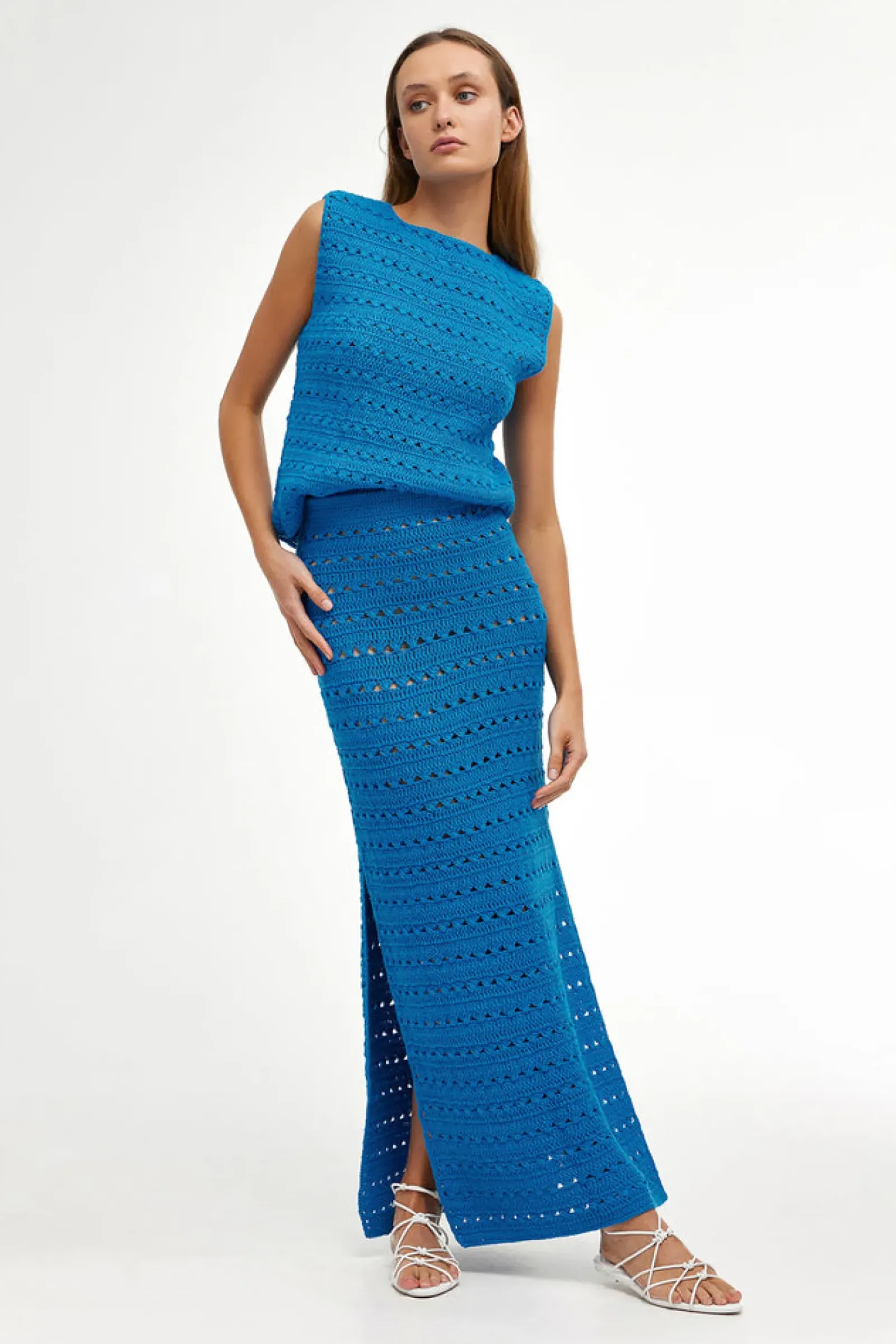 Women Kinney Laura Crochet Top - Blue