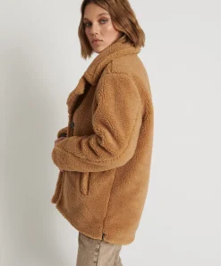Women One Teaspoon Tan Teddy Coat
